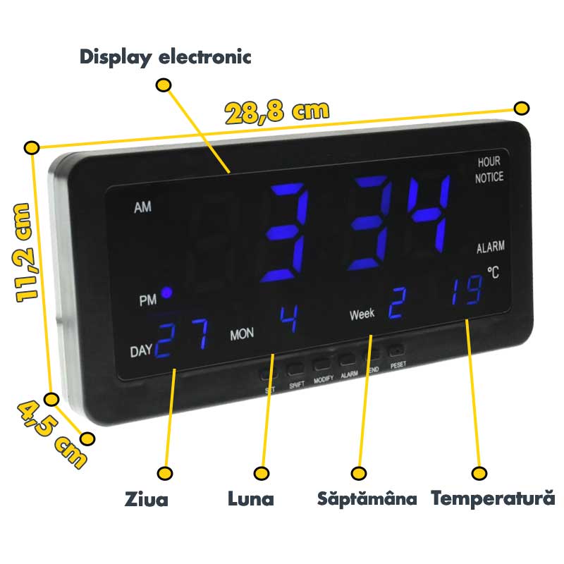Blue LED Digital Alarm Clock
