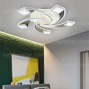 Lustra LED tavan spirala cu cristale acrilice 68W 3000lm, lumina reglabila, montaj aplicat living