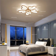 Plafoniera LED florala 110W cu telecomanda WiFi, lumina calda/neutra/rece reglabila, montaj tavan dormitor