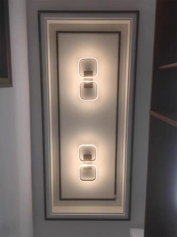 Plafoniera LED 48W 2500lm cu patrate, lumina reglabila calda/neutra/rece, montaj tavan, finisaj negru