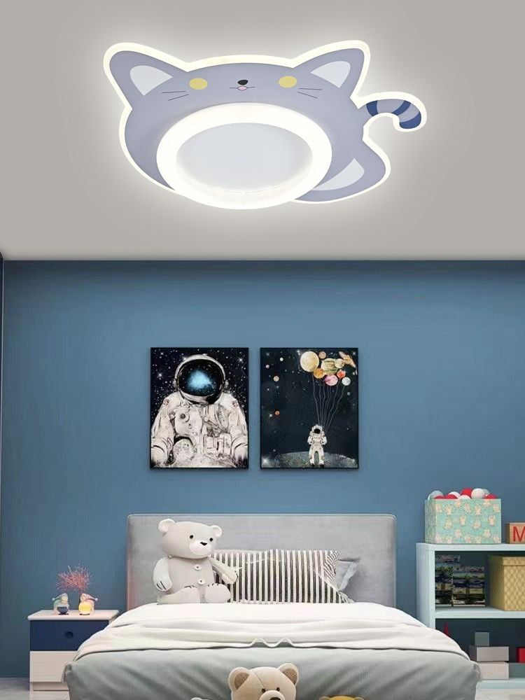 Plafoniera LED forma pisica 65W 3600lm, 3 temperaturi culoare, montaj tavan, camera copii