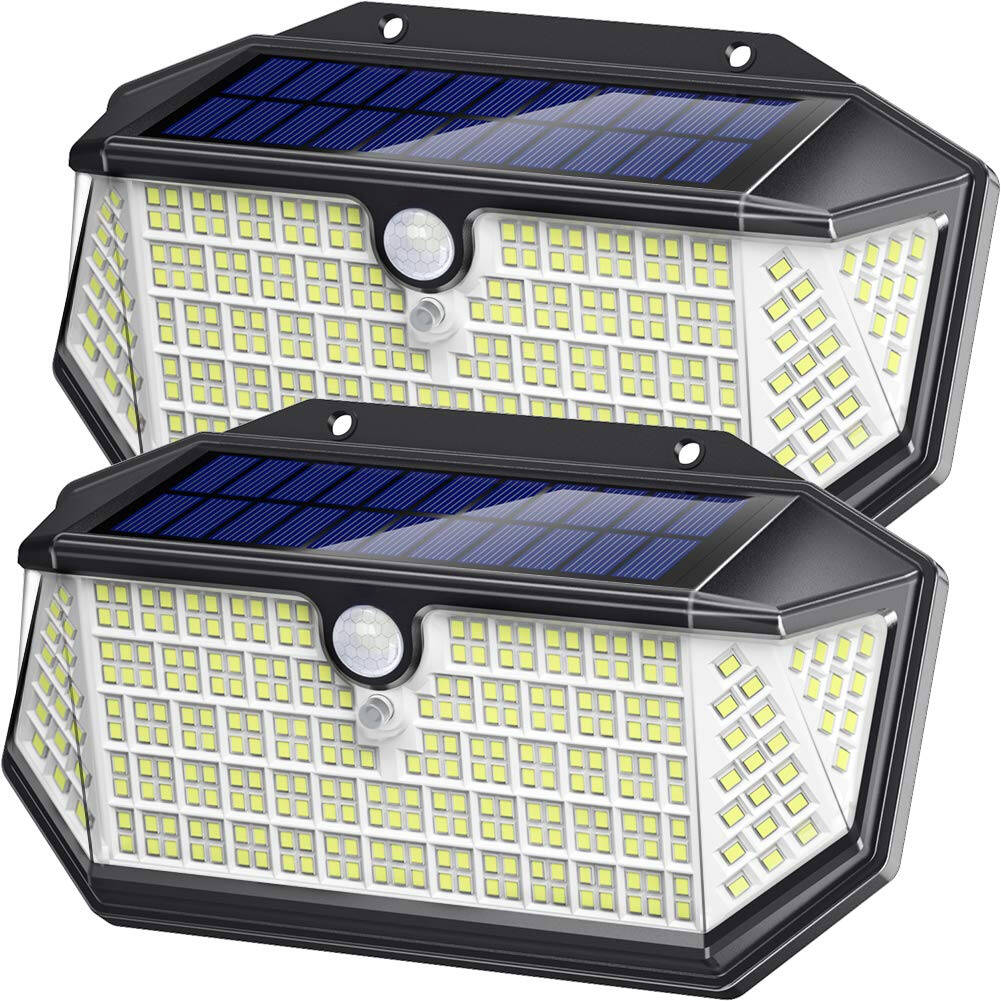Solar Wall Lamp with 266 LEDs, Motion Sensor, and 3 Lighting Modes