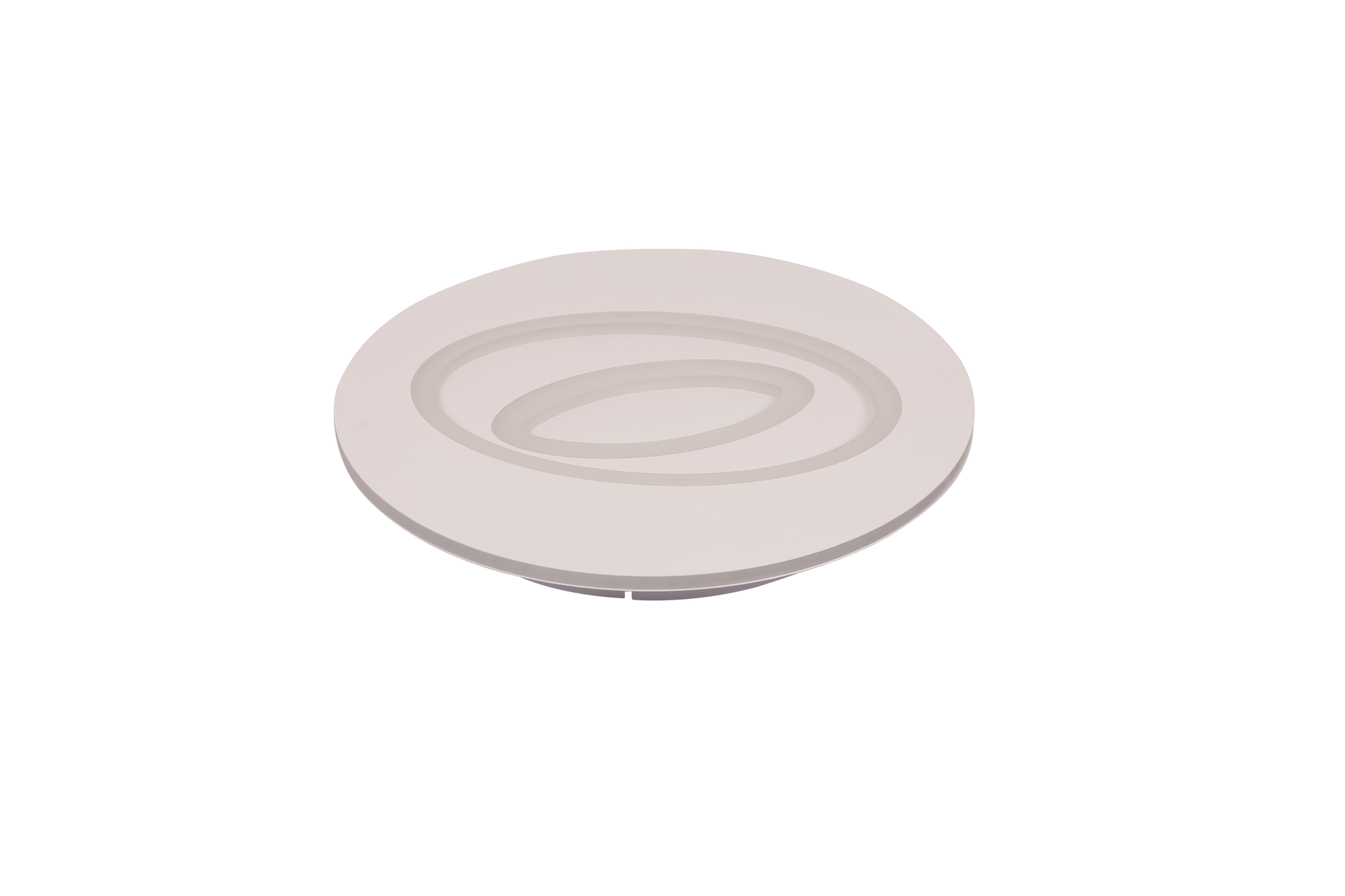 Plafoniera LED circulara, randare 3D, design compact cu profil jos, corp alb