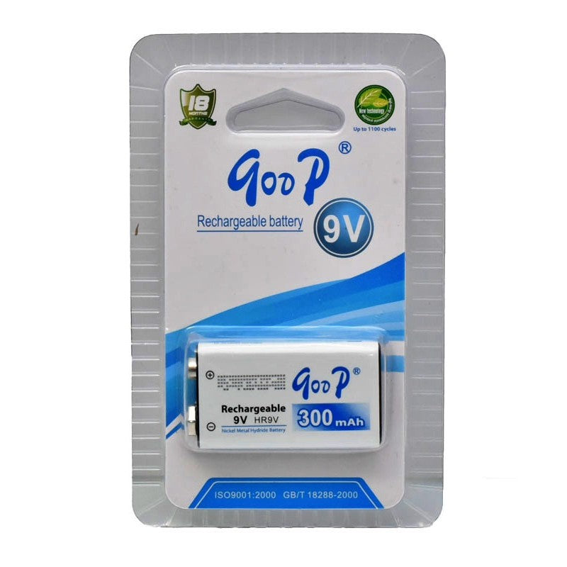Ni-Mh Battery, F22 Type, 9V, 300mAh