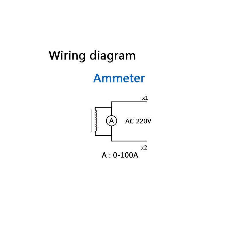 Panel Ammeter, Digital, LED, 220V, Diameter 22mm