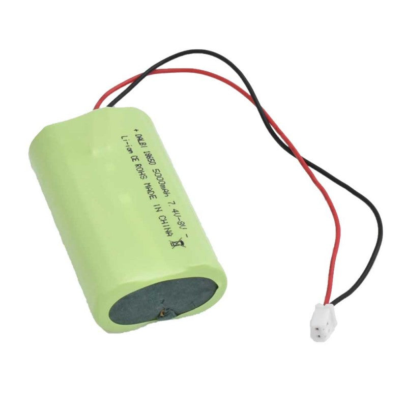Li-ion battery with wires and plug, Model 2 x 18650, 7.4V-8V, 5000mAh