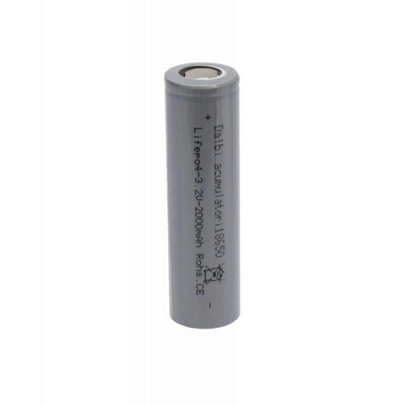 LifePo4 Battery, Type 18650, 3.2V, 2000mAh