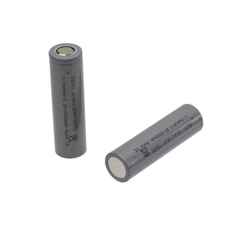 LifePo4 Battery, Type 18650, 3.2V, 2000mAh