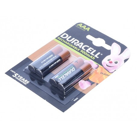 Set of 4 Duracell Rechargeable Batteries, R3 AAA, 900mAh, Ni-MH