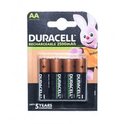 Set of 4 Duracell R6 AA Rechargeable Batteries, 2500mAh, Ni-MH