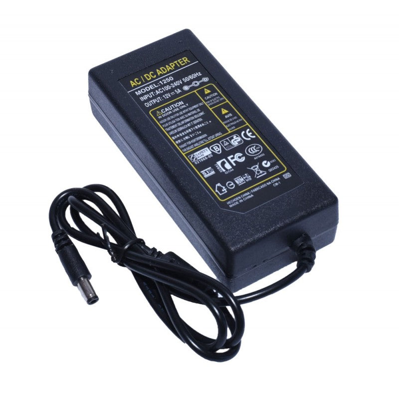 LED Strip/Lighting Systems Power Supply, 5A, 220V, 12V Output