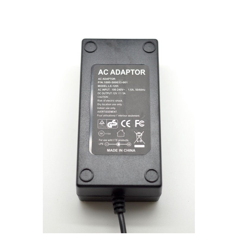LED Strip/Lighting Systems Power Supply, 5A, 220V, 12V Output