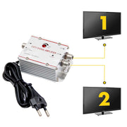 TV signal amplifier with 2 outputs 20 dB