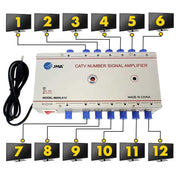 TV Signal Booster, 12-Way Splitter