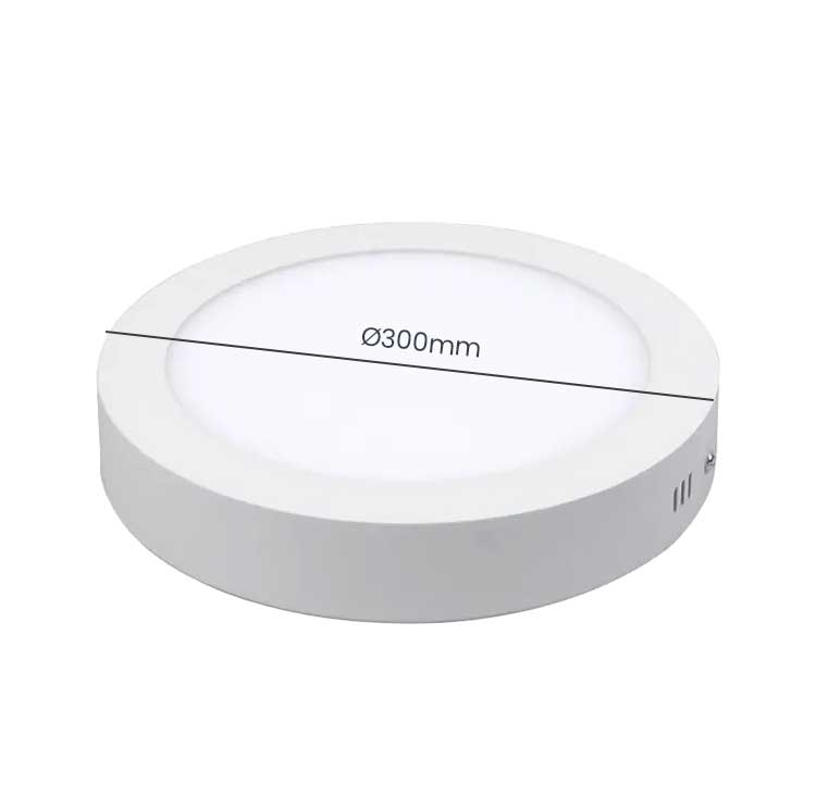 Round LED Surface-Mounted Light, Driver IC included, Power 24W, ElectroAZ