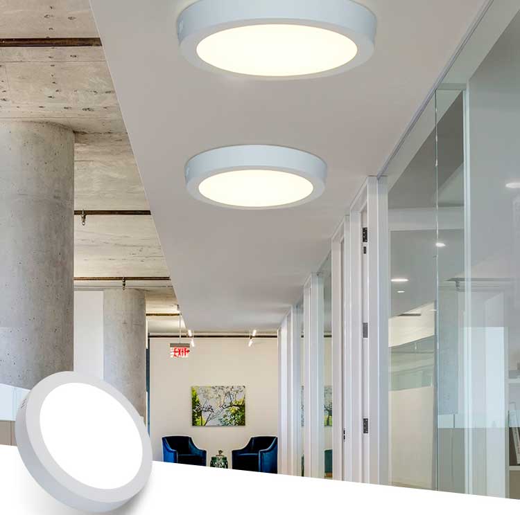 Round LED Surface-Mounted Light, Driver IC included, Power 6W, ElectroAZ