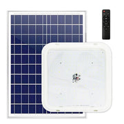 100W LED Fixture with Solar Panel, Indoor/Outdoor, Square Ceiling Light, Cool/Warm Light, ClassLights