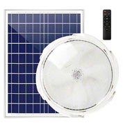 100W LED Fixture with Solar Panel, Indoor/Outdoor, Round Ceiling Light, Cool/Warm Light, ClassLights