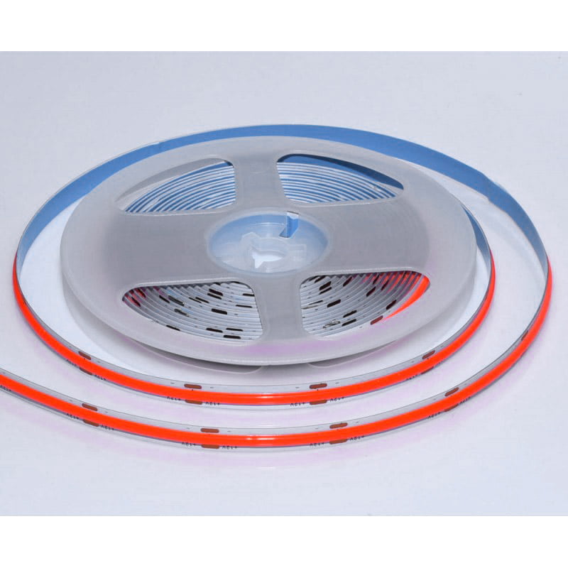 COB LED Red Strip - Flexible - 252 LEDs/m - 12W/m - 5m Roll