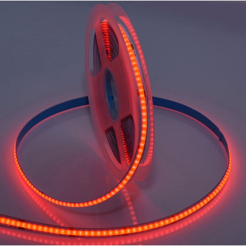 COB LED Red Strip - Flexible - 252 LEDs/m - 12W/m - 5m Roll