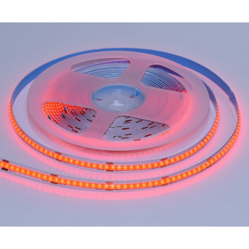 COB LED Red Strip - Flexible - 252 LEDs/m - 12W/m - 5m Roll