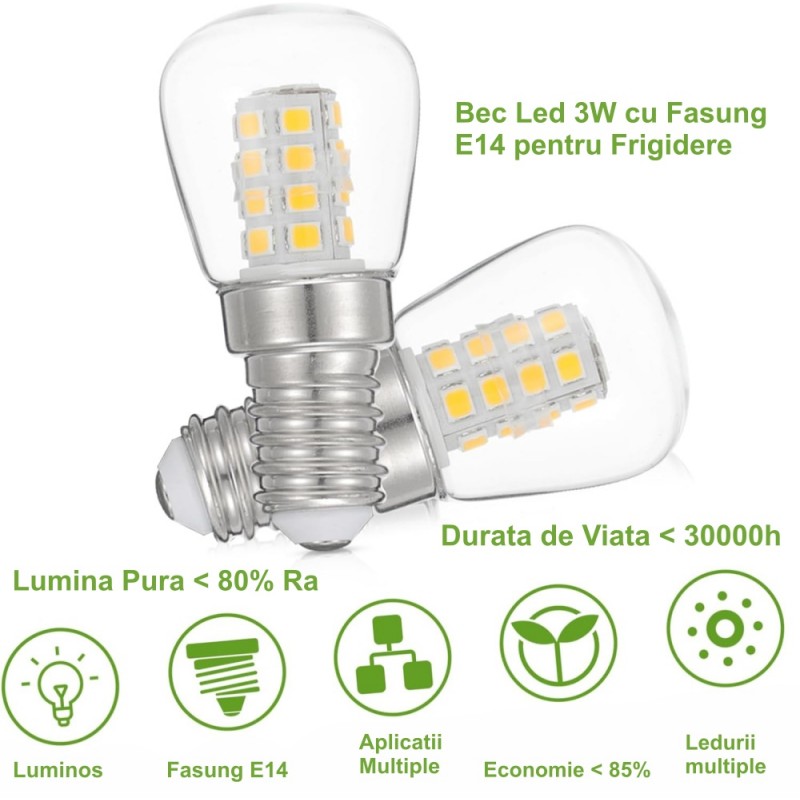 3W / E14 LED Refrigerator Bulb