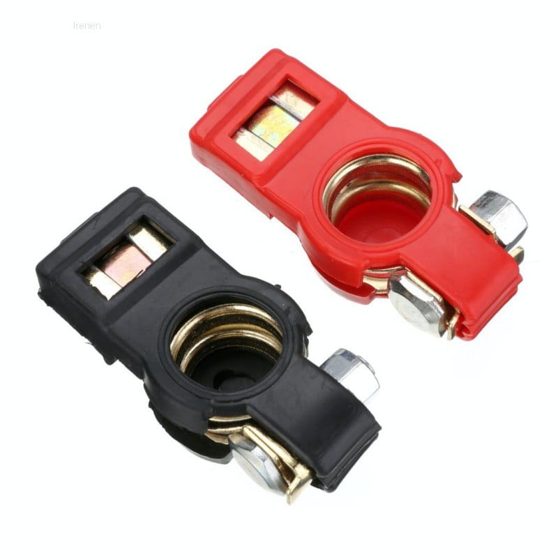 Car Battery Terminals, Red/Black with Rubber
