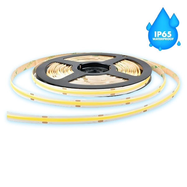 COB LED Strip 528LED/m, Cool White Light, Outdoor IP65, 5-meter Roll, ElectroAZ