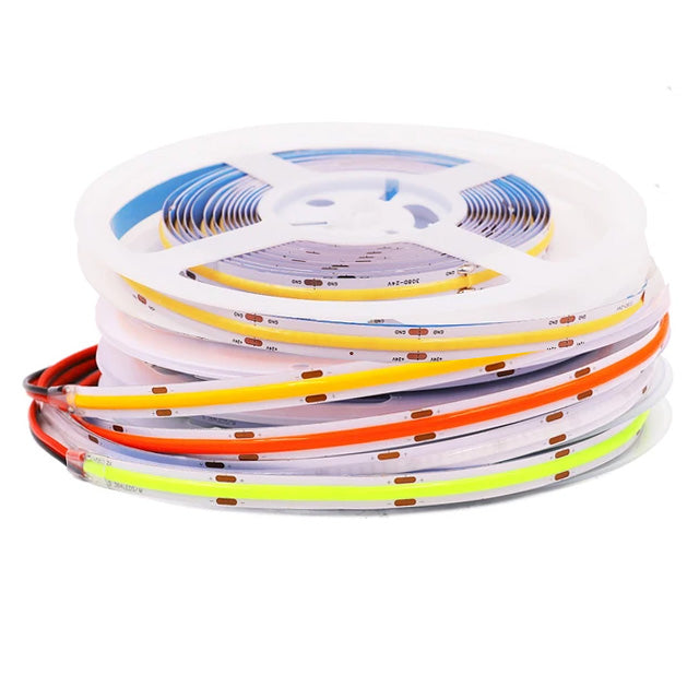 COB LED Strip 576 LED/m - RGB Lighting, IP67 Outdoor - 5 Meter Roll, ElectroAZ