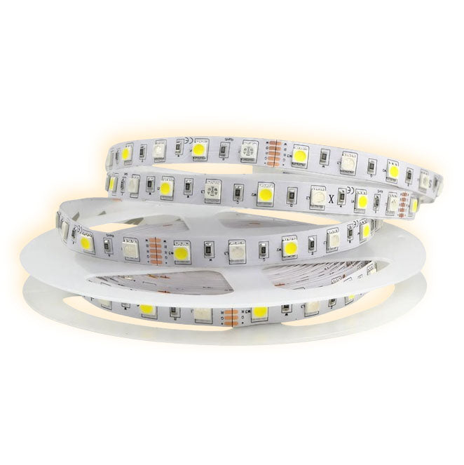 SMD5050 LED Strip - 120 LED/m, Warm White Lighting, Indoor IP20 - 5 Meter Roll, ElectroAZ