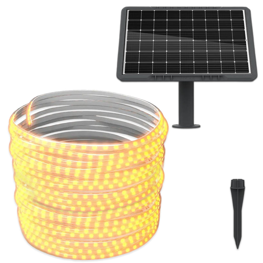 Warm White LED Strip Kit, 20 Meters, Monocrystalline Solar Panel, 200W, IP65, ClassLights