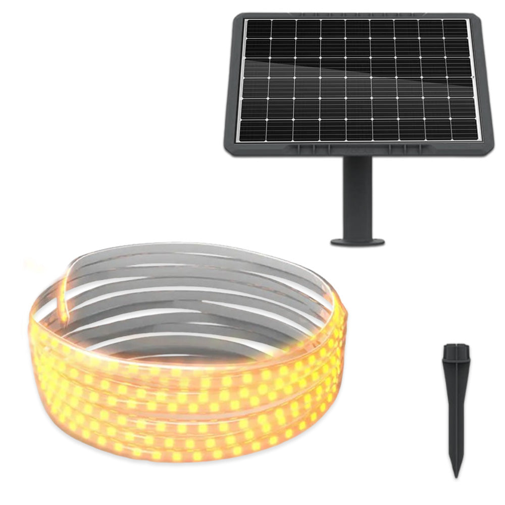 Warm White LED Strip Kit, 5 Meters, Monocrystalline Solar Panel, 50W, IP65, ClassLights