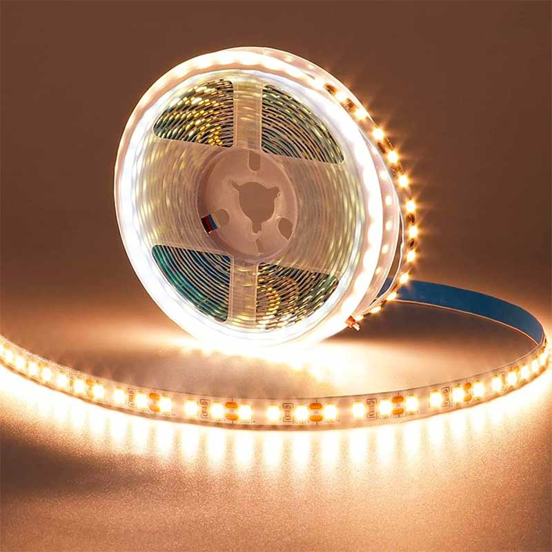 SMD5050 LED Strip - 120 LED/m, Warm White Lighting, Outdoor IP65 - 5 Meter Roll, ElectroAZ