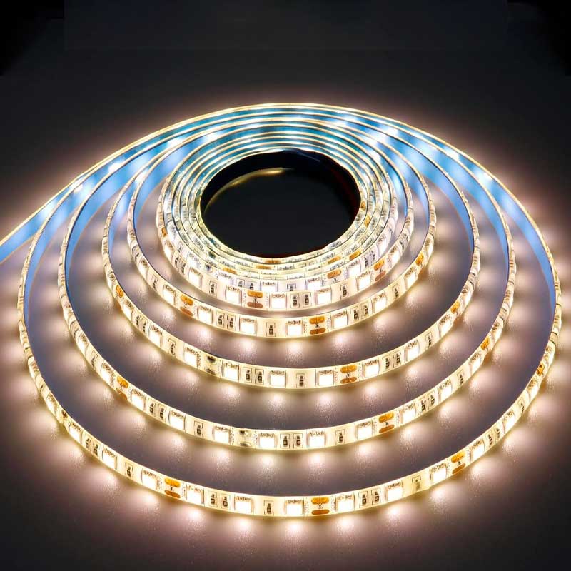 LED Strip 12V, Outdoor IP65, 60 LED/m SMD5050, Warm White, 5-meter Roll, ElectroAZ
