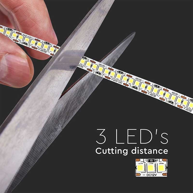 12V LED Strip, 4000K, Neutral White Light, 240LED/m, IP20, 5 Meter Roll, ClassLights