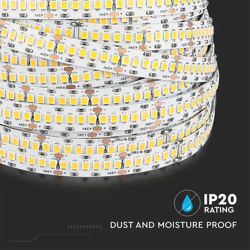 LED Strip 24V, 3000K, Warm White Light, 240 LED/m, IP20, 10 Meter Roll, ClassLights