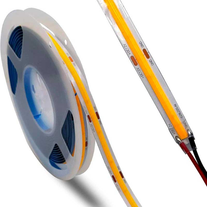COB LED Strip 320 LED/m, Cool White Light, Indoor IP20, 5 Meter Roll, ElectroAZ