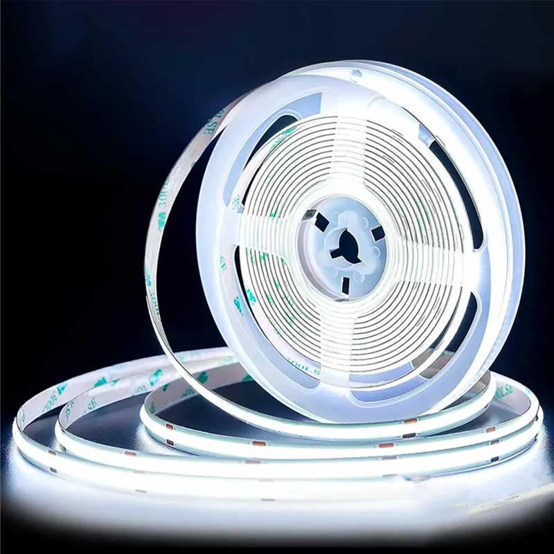 COB LED Strip 528LED/m, Cool White Light, Indoor IP20 - 5 Meter Roll, ElectroAZ
