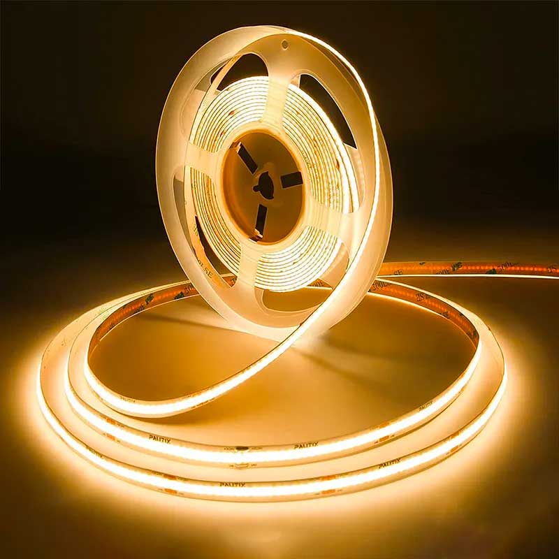 LED COB Strip, 528LED/m, Warm White Light, Indoor IP20, 5-meter Roll, ElectroAZ