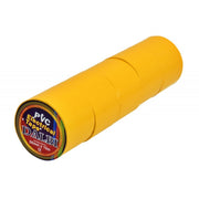 Set of 5 Insulating Tapes, Wide, 50mm, PVC, Length 15m, Yellow