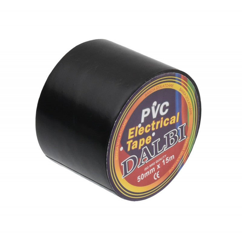 Set of 5x Electrical Tape, Wide, 50mm, PVC, Length 15m, Black