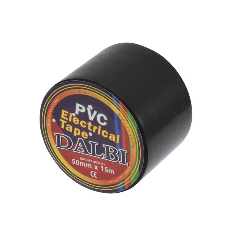 Set of 5x Electrical Tape, Wide, 50mm, PVC, Length 15m, Black