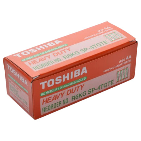 Cutie baterii AA Heavy-Duty, set 40 buc in 10 pachete a cate 4, vedere laterala