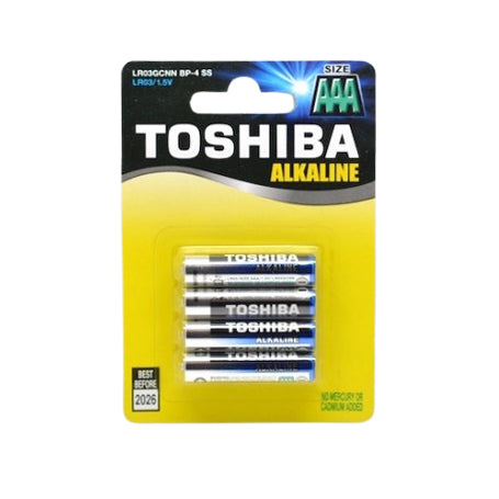 Toshiba Alkaline R3 AAA Batteries 4 Pcs