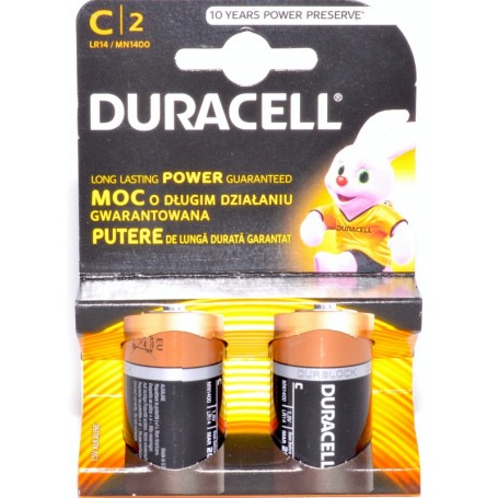Duracell R14 C Alkaline Batteries, Set of 2