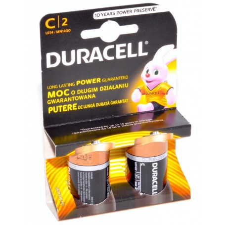 Duracell R14 C Alkaline Batteries, Set of 2