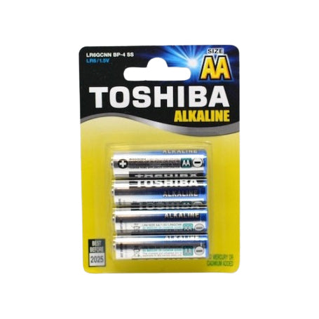 Toshiba R6 AA Alkaline Batteries 4 Pieces