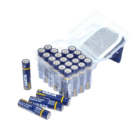 Varta Energy Alkaline Batteries - R3 AAA, Pack of 24
