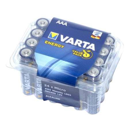 Varta Energy Alkaline Batteries - R3 AAA, Pack of 24
