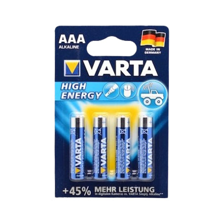 Varta High-Energy R3 AAA Alkaline Batteries 4 Pieces